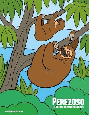 Cover of Perezoso libro para colorear para niños