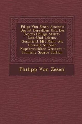 Cover of Filips Von Zesen Assenat