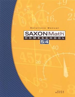 Book cover for Saxon Math Homeschool 5/4