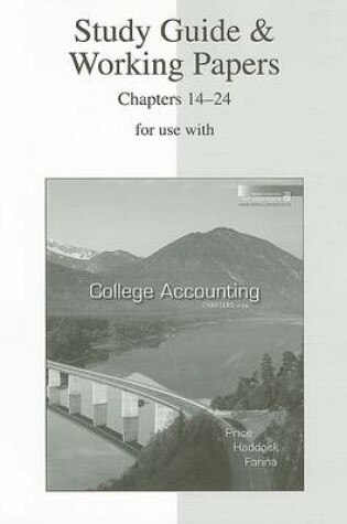 Cover of Study Guide & Working Papers for Use with College Accounting Chapters 14-24