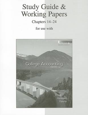 Book cover for Study Guide & Working Papers for Use with College Accounting Chapters 14-24