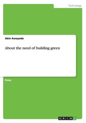 Cover of About the need of building green