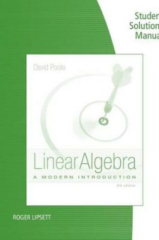 Cover of Student Solutions Manual for Poole's Linear Algebra: A Modern  Introduction, 4th