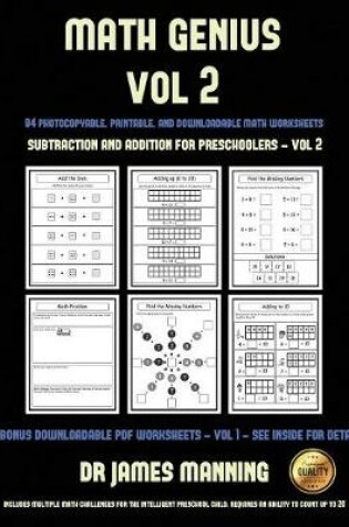 Cover of Subtraction and Addition for Preschoolers (Math Genius Vol 2)