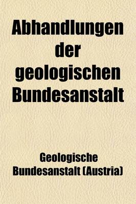 Book cover for Abhandlungen Der Geologischen Bundesanstalt Volume 6, PT. 1