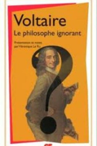 Cover of Le philosophe ignorant