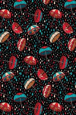 Book cover for Journal Notebook Umbrellas in the Rain Pattern 2