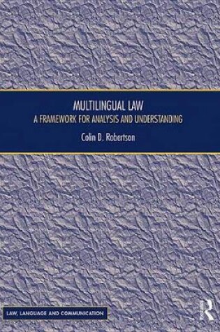 Cover of Multilingual Law