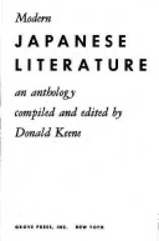 Cover of Modern Japanese Literature