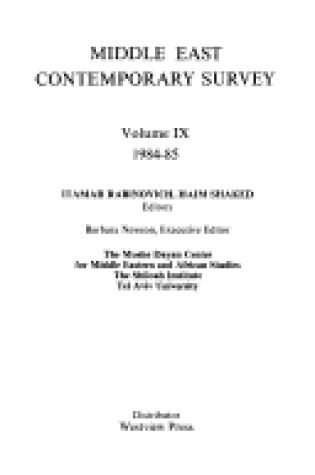 Cover of Middle East Contemporary Survey