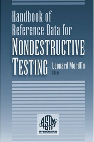 Cover of Handbook of Reference Data for Nondestructive Testing