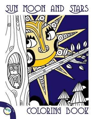 Book cover for Sun Moon and Stars Coloring Book