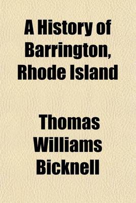 Book cover for A History of Barrington, Rhode Island