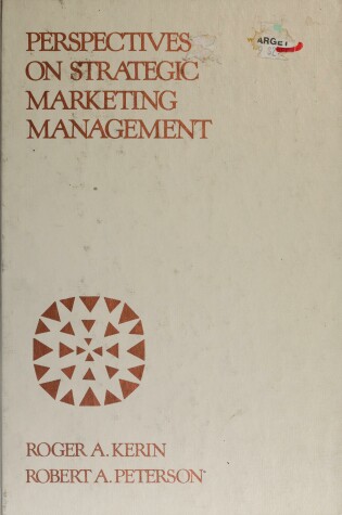 Cover of Perspectives on Strategic Marketing Management