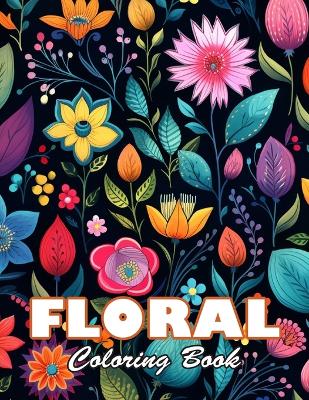 Book cover for Floral Adult Coloring Book