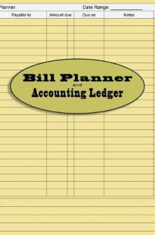 Cover of Bill Accounting Ledger Book Paper