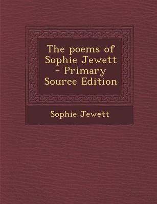 Book cover for The Poems of Sophie Jewett