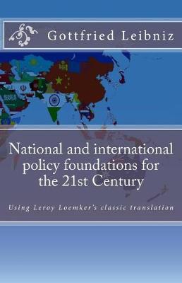 Book cover for National and International Policy Foundations for the 21st Century