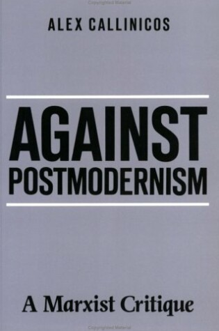 Cover of Against Postmodernism