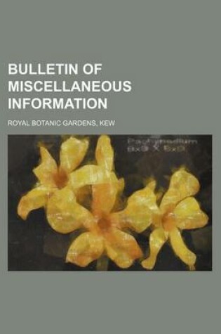 Cover of Bulletin of Miscellaneous Information