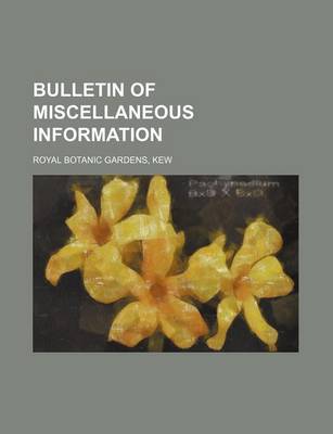 Book cover for Bulletin of Miscellaneous Information