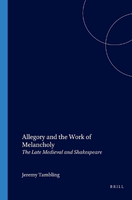 Book cover for Allegory and the Work of Melancholy