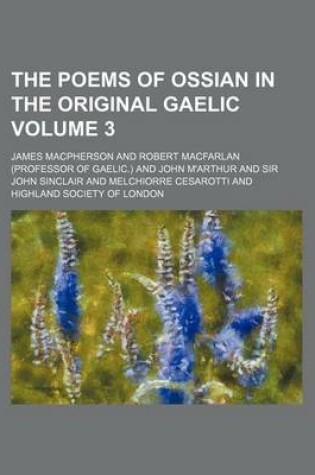Cover of The Poems of Ossian in the Original Gaelic Volume 3