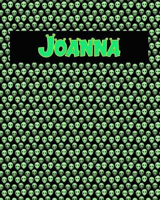 Book cover for 120 Page Handwriting Practice Book with Green Alien Cover Joanna