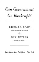 Book cover for Can Governments Go Bankrupt