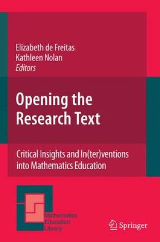 Cover of Opening the Research Text