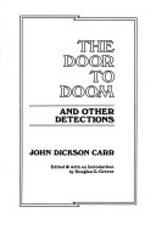 Cover of The Door to Doom, and Other Detections