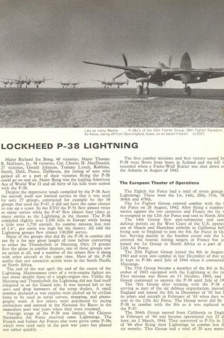 Cover of Lockheed P-38 Lightning in U.S.A.A.F., French, Italian and Chinese Services