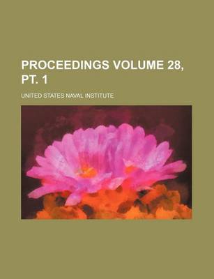 Book cover for Proceedings Volume 28, PT. 1