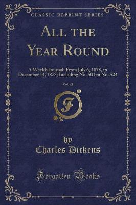Book cover for All the Year Round, Vol. 21