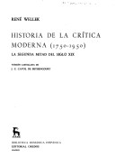 Book cover for Historia de La Critica Moderna ( 1750-1950) Vol IV