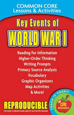 Book cover for Key Events of World War I - Common Core Lessons & Activities