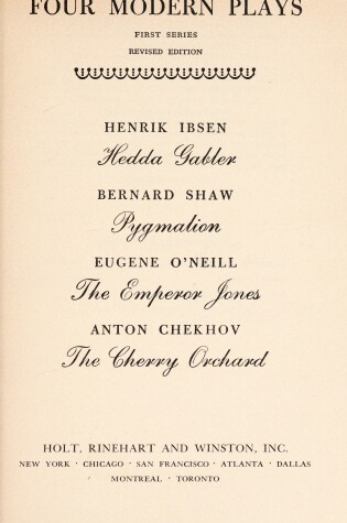 Cover of Four Modern Plays