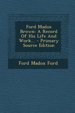 Cover of Ford Madox Brown