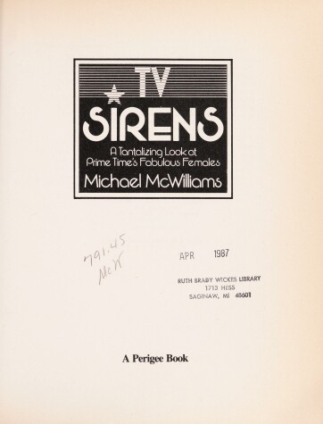 Book cover for TV Sirens