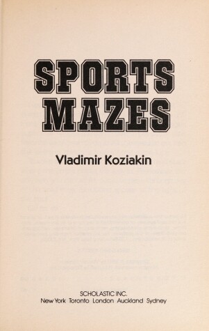 Book cover for Sports Mazes