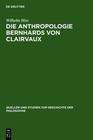 Cover of Die Anthropologie Bernhards Von Clairvaux