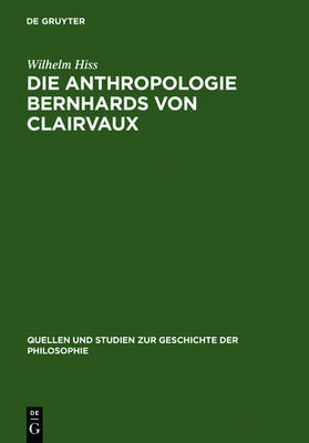 Cover of Die Anthropologie Bernhards Von Clairvaux