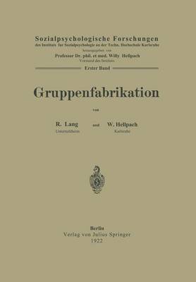 Cover of Gruppenfabrikation