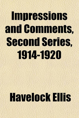 Book cover for Impressions and Comments, Second Series, 1914-1920