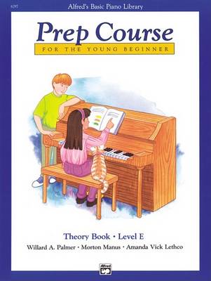 Cover of Alfred's Basic Piano Library Prep Course Theory E