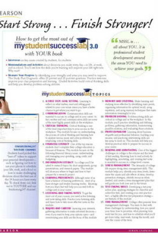 Cover of Success Tips Plus NEW MyStudentSuccessLab 2012 Update -- Access Card Package