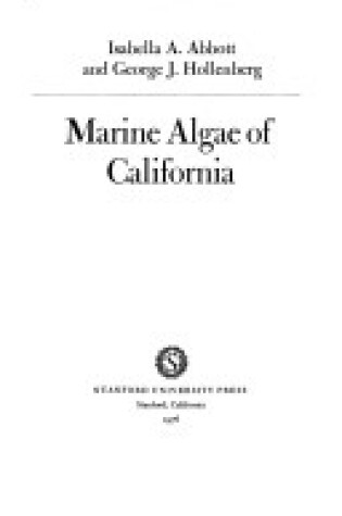 Cover of Marine Algae of California