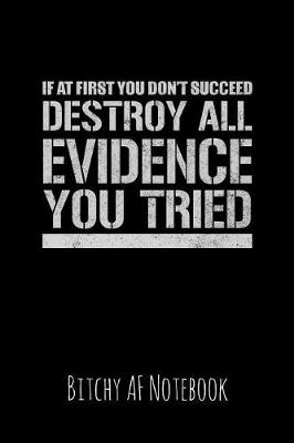 Book cover for If at First You Don't Succeed Destroy All Evidence You Tried