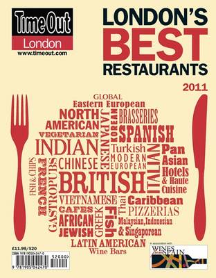 Book cover for "Time Out" London Best Restaurants Guide