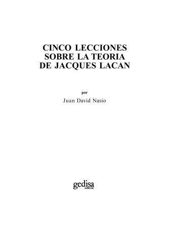 Book cover for Cinco Lecciones Sobre La Teoria de Lacan